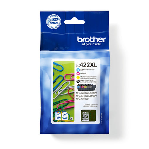 Brother LC-422XLVAL ink cartridge 4 pc(s) Original Black, Cyan, Magenta, Yellow Brother LC-422XLVAL ink cartridge 4 pc(s) Original Black, Cyan, Magenta, Yellow